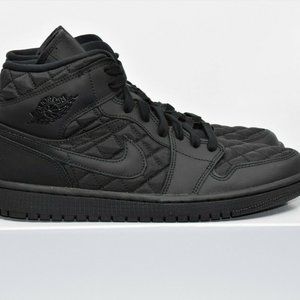 Air Jordan 1 Mid Quilted Triple Black DB6078-001